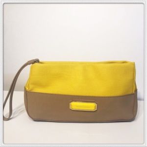 Gorgeous yellow & tan Victoria’s Secret clutch